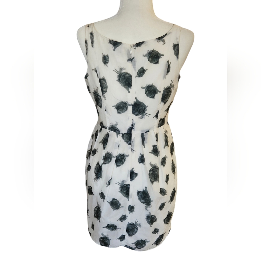 BB Dakota Silk Bandage Dress. White Gray. Size 6